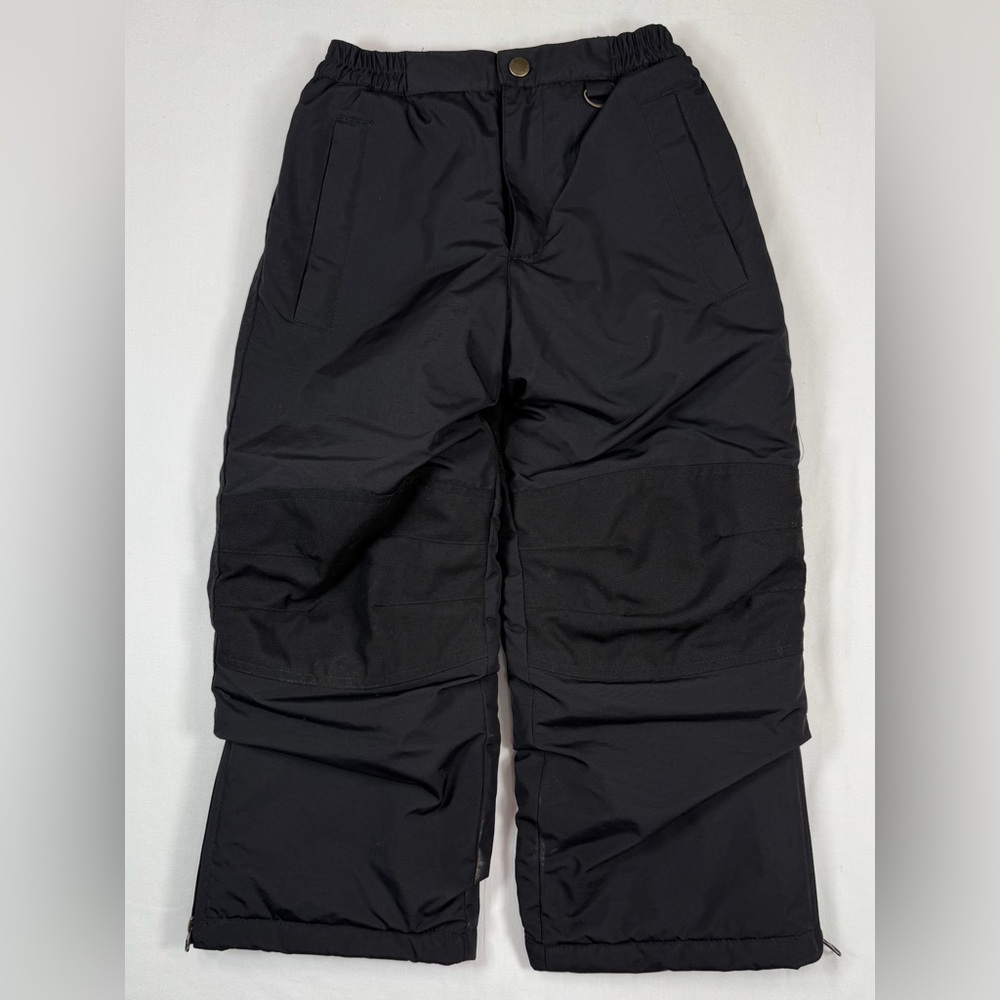 LANDS' END KIDS Boys' Black Iron Knee Water Resistant Snow Pants Outdoors Size 6